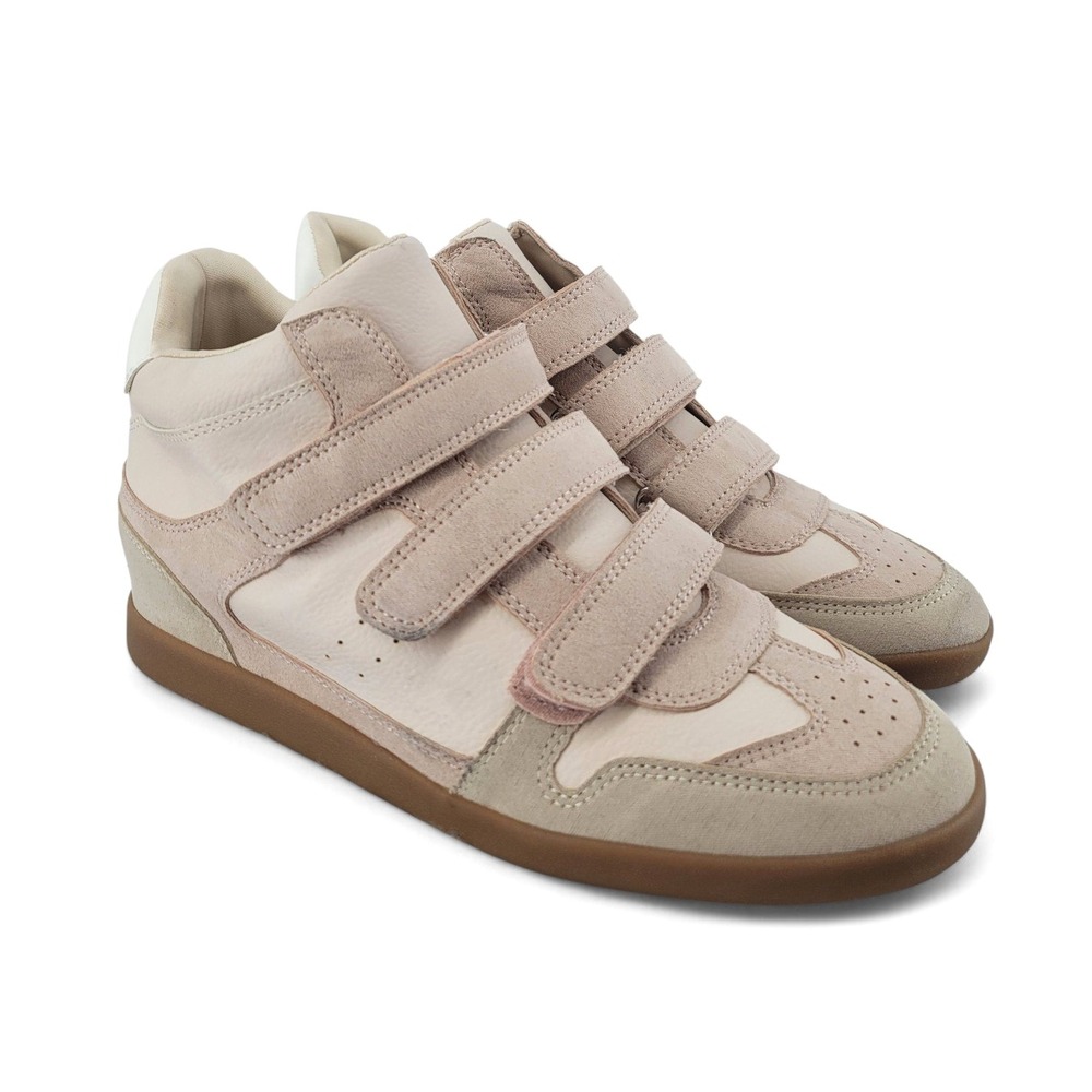 Steve Madden Bobbi Sneakers Pink‎ Blush Multi Women's 5 Velcro Strap Casual
